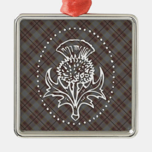 Scottish Thistle Square Ornament