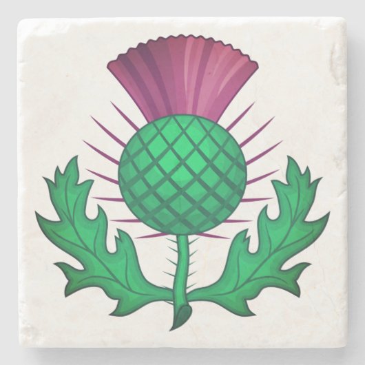 Scottish Thistle Steinuntersetzer (Vorderseite)