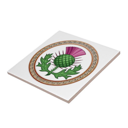 Scottish Thistle Symbol Abzeichen Fliese (Seite)