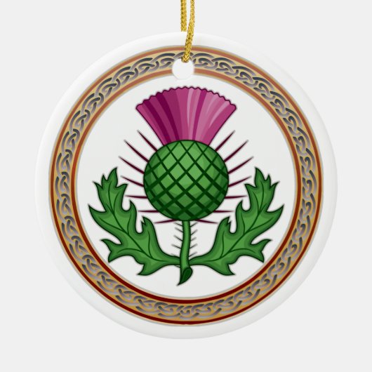 Scottish Thistle Symbol Abzeichen Keramik Ornament (Vorne)