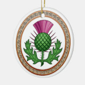 Scottish Thistle Symbol Abzeichen Keramik Ornament (Links)