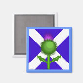 Scottish Thistle und Flag Magnet (Vorderseite/Rückseite)