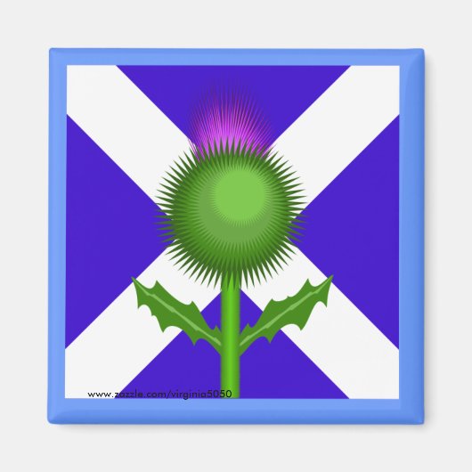 Scottish Thistle und Flag Magnet (Vorne)