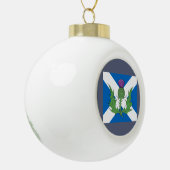 Scottish Thistle und Salreifen Keramik Kugel-Ornament (Links)