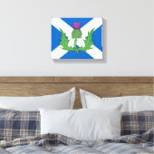 Scottish Thistle und Salreifen Leinwanddruck (Insitu (Schlafzimmer))