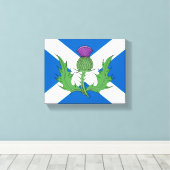 Scottish Thistle und Salreifen Leinwanddruck (Insitu (Holzboden))