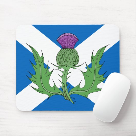 Scottish Thistle und Salreifen Mousepad (Mit Mouse)
