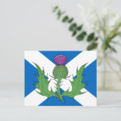 Scottish Thistle und Salreifen Postkarte (Stehend Vorderseite)