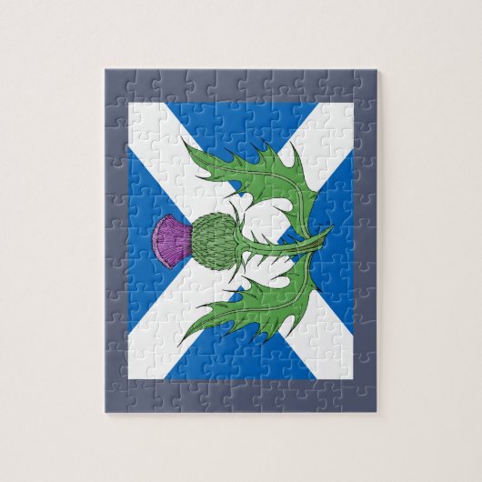 Scottish Thistle und Salreifen Puzzle (Vertikal)