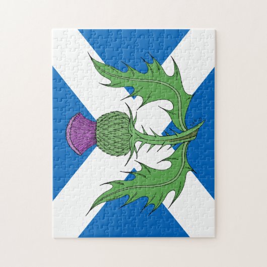 Scottish Thistle und Salreifen Puzzle (Vertikal)