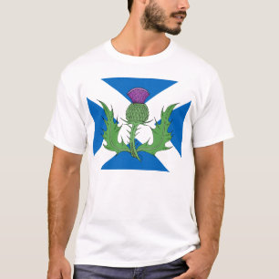 Scottish Thistle und Salreifen T-Shirt