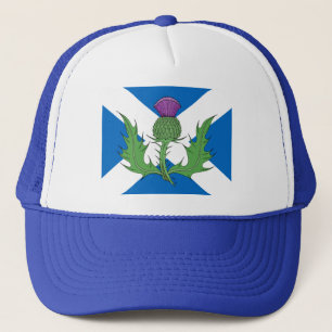 Scottish Thistle und Salreifen Truckerkappe