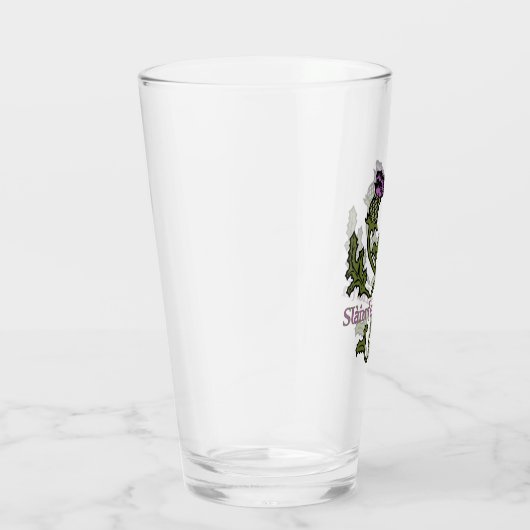 Scottish Thistle und Schotten Gaelic Toast Glas (Rechts)