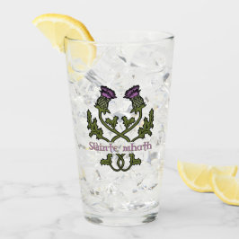 Scottish Thistle und Schotten Gaelic Toast Glas