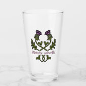 Scottish Thistle und Schotten Gaelic Toast Glas (Vorderseite)