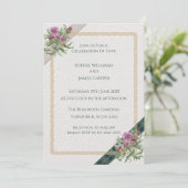 Scottish Thistle Wedding Invitation Celtic Tartan Einladung (Stehend Vorderseite)