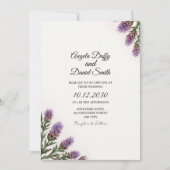 Scottish Thistle Wedding Invitation Einladung (Vorderseite)