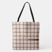 Scottish Thompson kariert Tartan beige rot Tasche (Vorderseite)