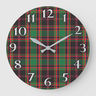 Scottish Time Accents Clan Cumming Hunting Große Wanduhr