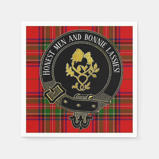 Scottish Toast oder Ihr Text Napkins Serviette (Vorderseite)