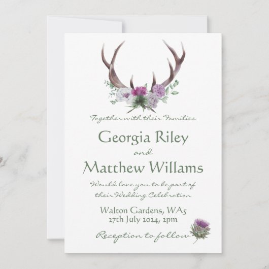 Scottish Tweed Invitation Einladung (Vorderseite)