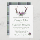 Scottish Tweed Invitation Einladung (Vorne/Hinten)