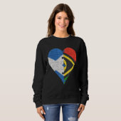 Scottish Vanuatuan Flag Herz Sweatshirt (Vorne ganz)