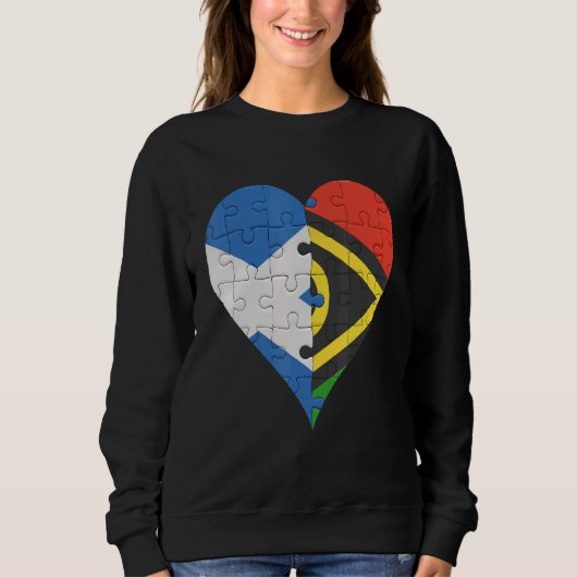 Scottish Vanuatuan Flag Herz Sweatshirt (Vorderseite)