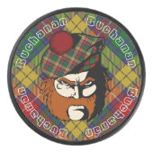 Scottish Warrior Clan Buchanan Tartan Eishockey Puck (Vorderseite)