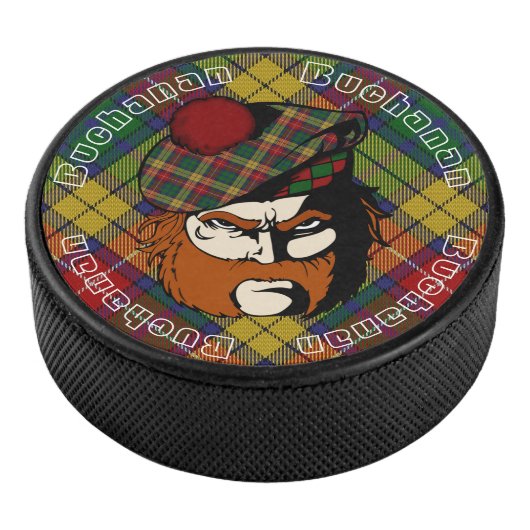Scottish Warrior Clan Buchanan Tartan Eishockey Puck (3/4)