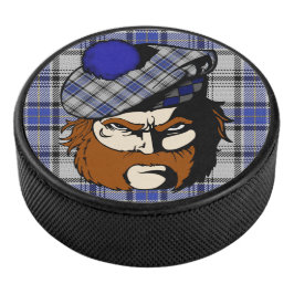 Scottish Warrior Clan Hannay Tartan Eishockey Puck