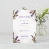 Scottish Watercolour Thistle Wedding Invitation Einladung (Stehend Vorderseite)