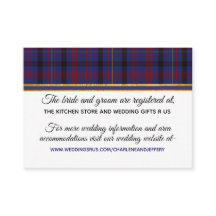 Scottish Wedding Clan Dundonald Information Card
