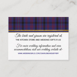 Scottish Wedding Clan Dundonald Information Card Begleitkarte