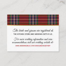 Scottish Wedding Clan MacFarlane Information Card Begleitkarte
