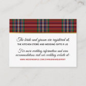 Scottish Wedding Clan MacFarlane Information Card Begleitkarte (Vorderseite)