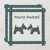 Scottish Wedding mit Tartan Theme Einladung (Vorne/Hinten)