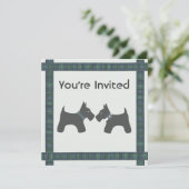 Scottish Wedding mit Tartan Theme Einladung (Stehend Vorderseite)