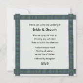 Scottish Wedding mit Tartan Theme Einladung (Rückseite)