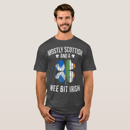 Scottish Wee Bit Irish Scotland St Patricks Day T-Shirt (Vorne ganz)