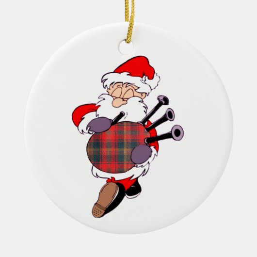 Scottish Weihnachtsmann Keramik Ornament (Vorne)