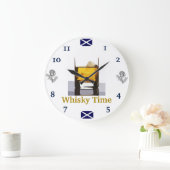 Scottish Whisky Wall Clock Große Wanduhr (Zuhause)