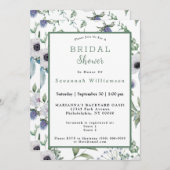 Scottish White Alpine Blume Brautparty Einladung (Vorne/Hinten)