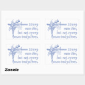 Scottish Zitat, Sir William Wallace, Thistle Rechteckiger Aufkleber (Blatt)