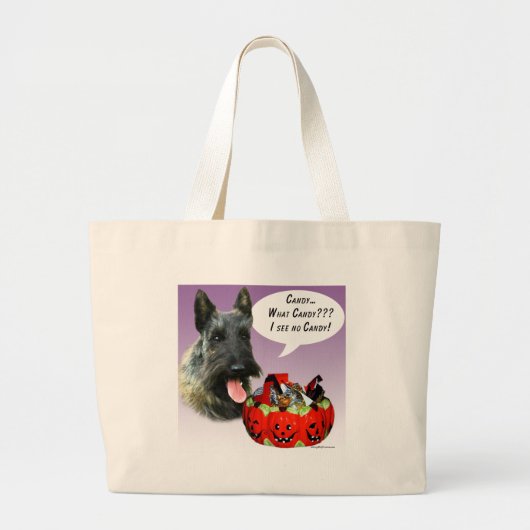 ScottishTerrier Halloween Candy Jumbo Stoffbeutel (Vorne)