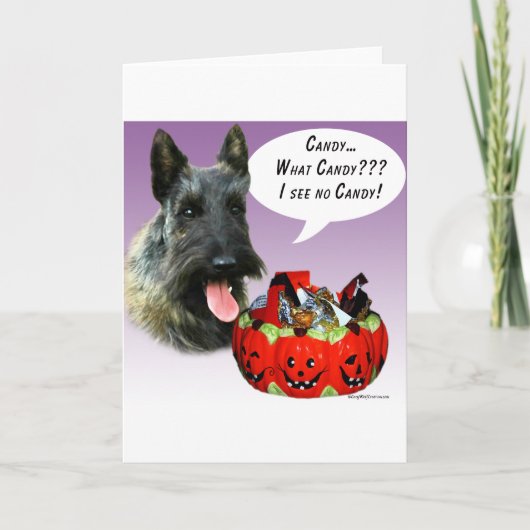 ScottishTerrier Halloween Candy Karte (Vorderseite)