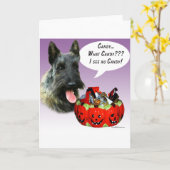 ScottishTerrier Halloween Candy Karte (Gelbe Blume)