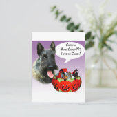 ScottishTerrier Halloween Candy Postkarte (Stehend Vorderseite)
