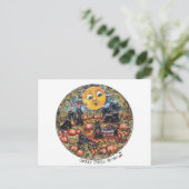 ScottishTerrier Halloween Picnic Postkarte (Stehend Vorderseite)