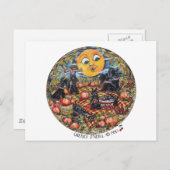 ScottishTerrier Halloween Picnic Postkarte (Vorne/Hinten)